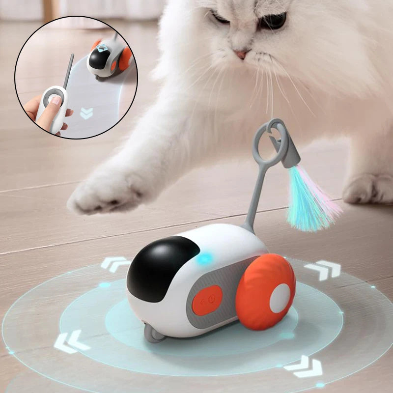 🐾 Remote Control Cat Car Toy – USB Rechargeable, Smart Self-Moving & Interactive Pet Chase Car for Cats