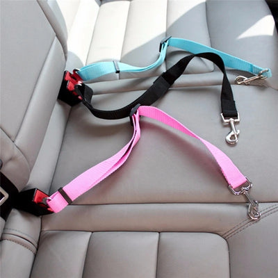 Adjustable Pet Car Seat Belt – Safety Harness Clip for Dogs & Cats | Nylon Vehicle Restraint