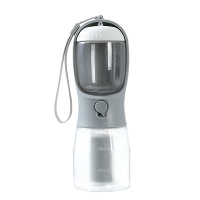 3-in-1 Portable Dog Water Bottle with Food Container & Waste Bag Dispenser