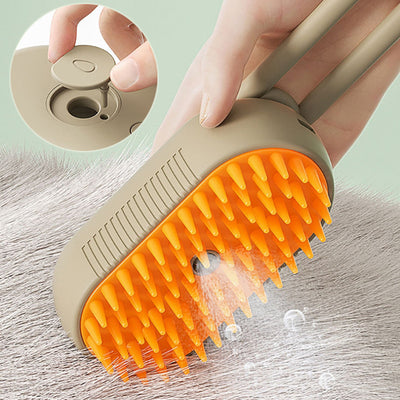 🧼 Cat Steam Brush – 3-in-1 Electric Steamy Pet Grooming Comb | Hair Removal & Massage for Dogs & Cats 🐾