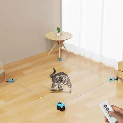 Automatic Interactive Cat Toy with Moving Feather Teaser