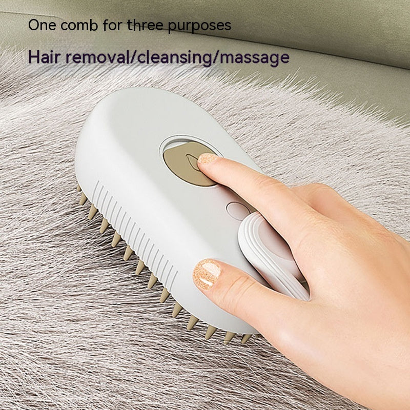 🧼 Cat Steam Brush – 3-in-1 Electric Steamy Pet Grooming Comb | Hair Removal & Massage for Dogs & Cats 🐾