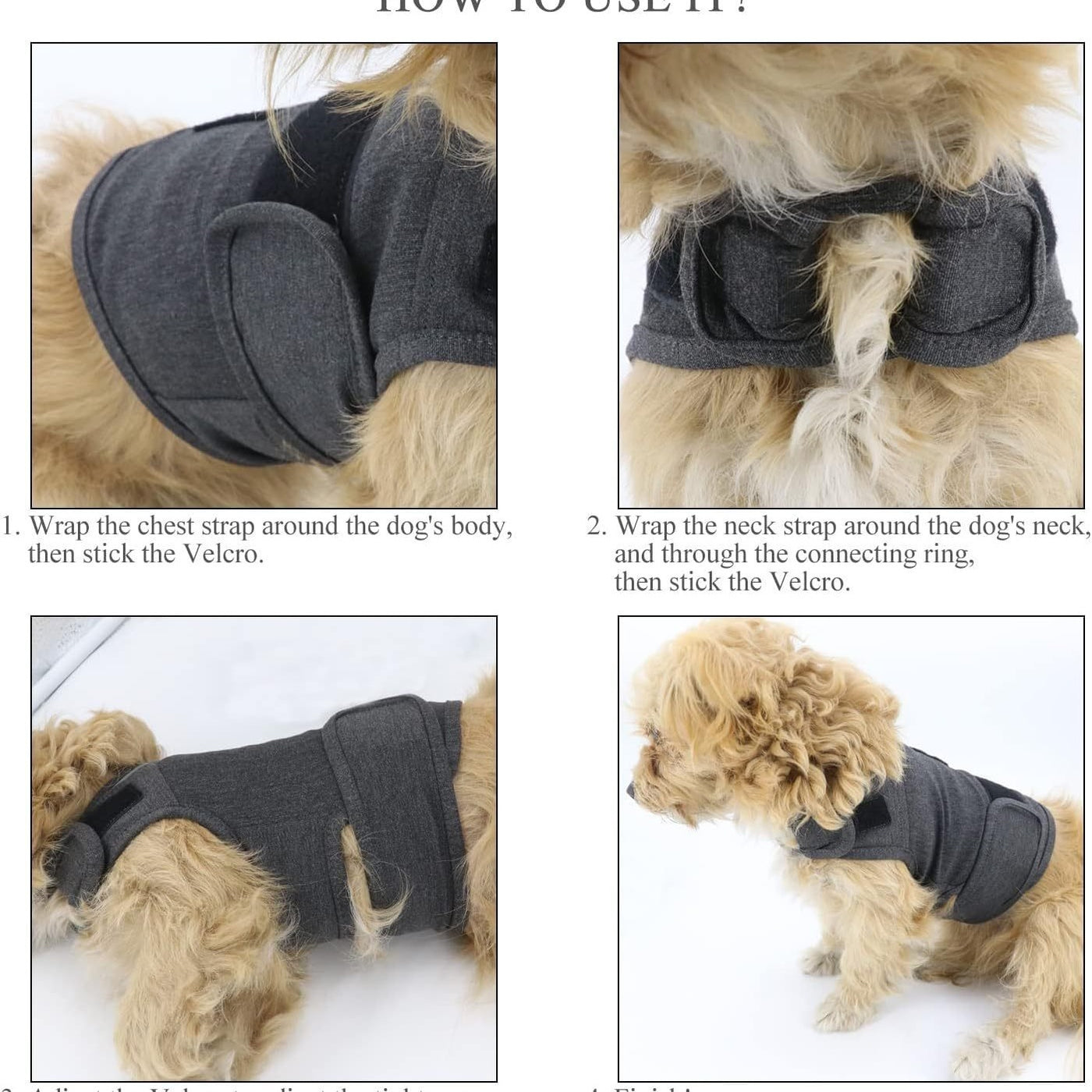 🐶 Classic Dog Anxiety Jacket – Breathable Thunder Vest for Stress & Noise Relief | Calming Shirt for Dogs of All Sizes